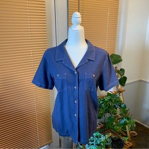 Vintage Sag Harbor Sport Denim Button Down Shirt Medium